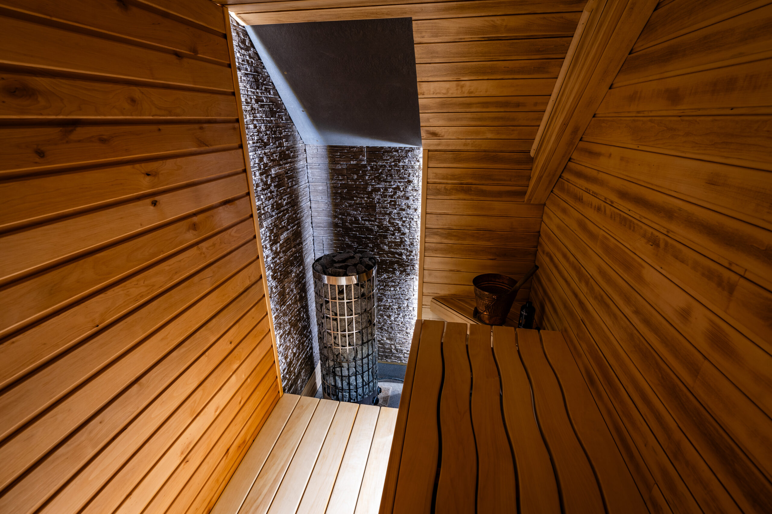 Private sauna, saunawaves sauna elements