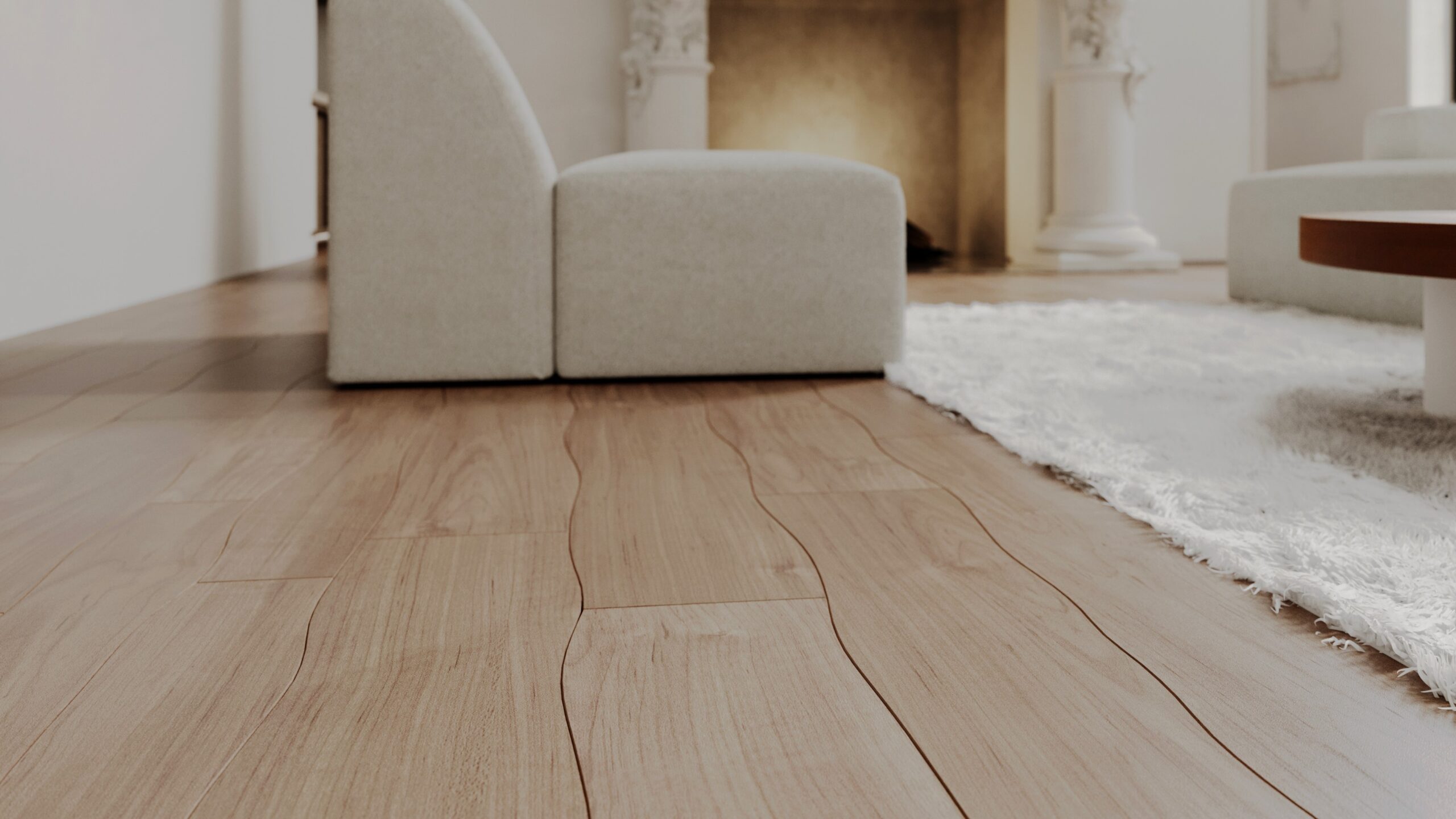 Floorwaves curved parquet, ash